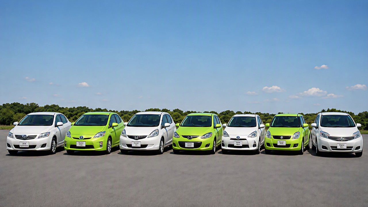 A line-up of petrol and hybrid vehicles PASM partner workshops service